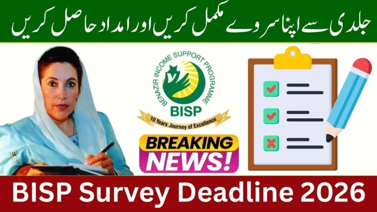 BISP Survey Deadline 2026 Why Your Payment Is Stopped & How to Restore Rs 13,500